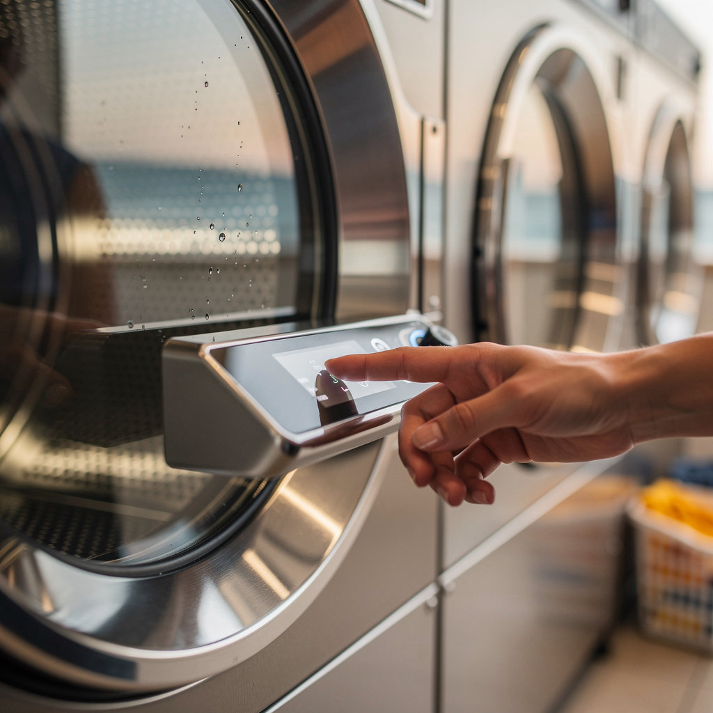 Launderland's modern, energy-efficient washers in a clean and well-maintained Ocean Beach facility